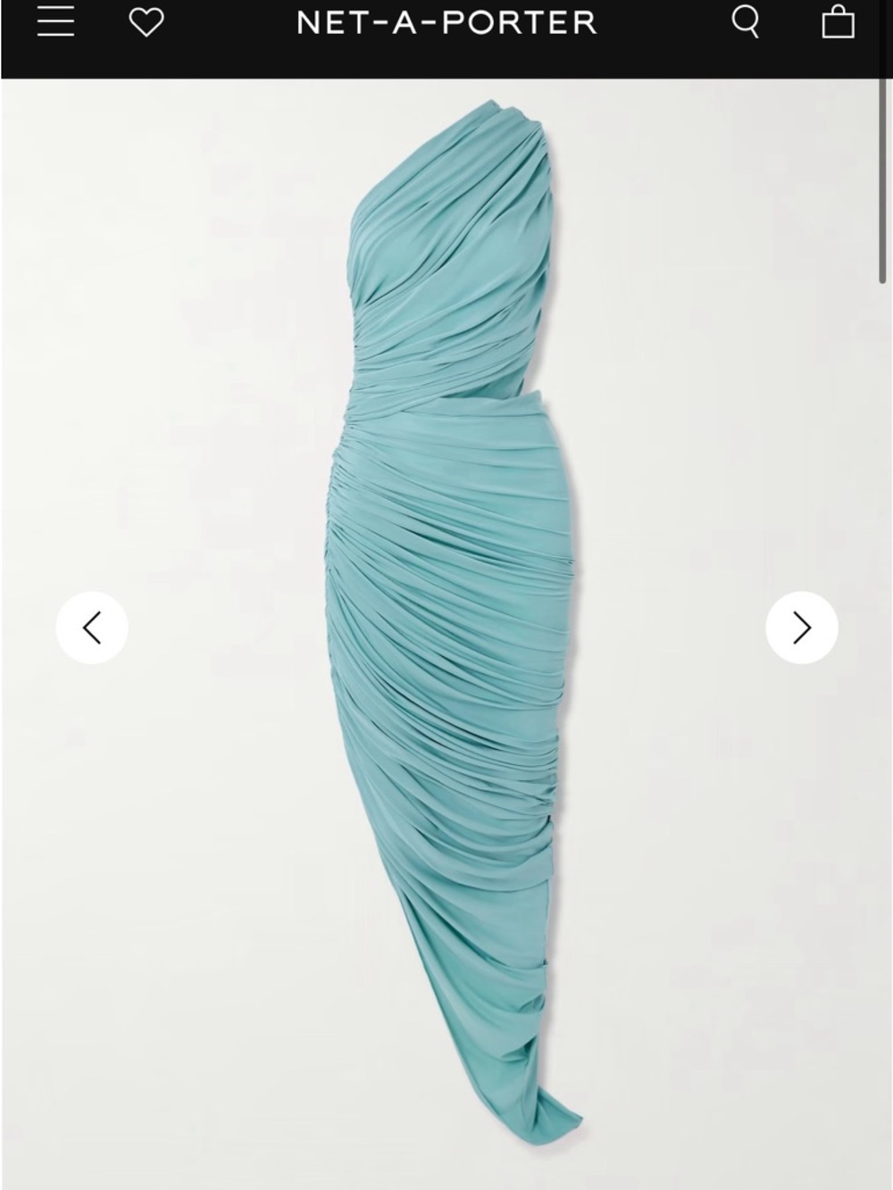 Alaïa Blue Ocean Cutout Jersey Dress - Picture 4 of 8
